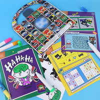 Sac d'activités autocollantes éducatives sur le thème de Wally Carton, jouet de voyage portable en papier pour enfants de 7 à 12 ans
