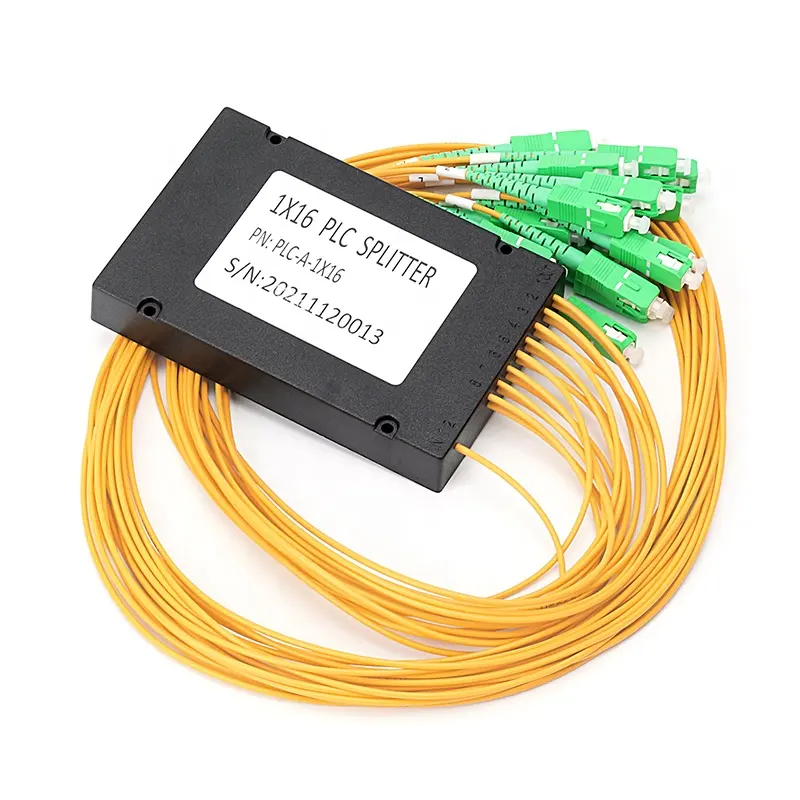 Fiber optic PLC splitter 1x16 SC/APC ABS plc cable