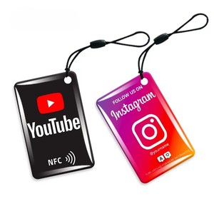 Epoxi personalizado impermeable Pvc acrílico NFC Google <span class=keywords><strong>Facebook</strong></span> Tarjeta de revisión positiva Nfc tarjeta epoxi - Product Image 2
