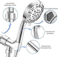 Pommeau de douche à main haute pression à 8 modes-Tuyau en acier inoxydable, support réglable, lavage électrique pour baignoire, carrelage et animaux de compagnie