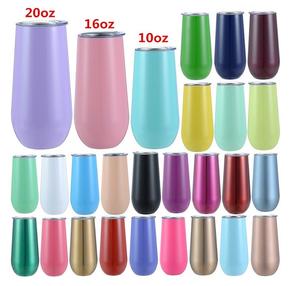 Copas de champán con doble aislamiento sin tallo, copas de champán irrompibles con tapa, reutilizables, 6oz - Product Image 6