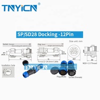 IP68 SD28Docking-12Pin fil électrique mâle femelle prise ronde SP28 kit connecteurs étanches basse tension