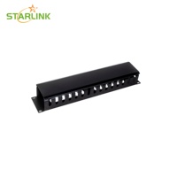 Accessoires pour armoire Starlink : Gestion de câbles 2U en plastique