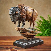 À vendre Exquise Statue de taureau en cuivre d'extérieur grandeur nature d'art moderne, adaptée à la décoration de sculpture de jardin et de parc