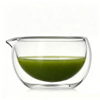 Bol à matcha en verre à double paroi avec logo personnalisé 350ML 500ML