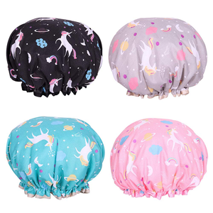 Gorro de peluquería de doble capa impermeable con película térmica autocalentable de papel de aluminio para tratamiento de aceite y ducha - Product Image 1