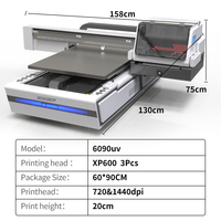 Petite imprimante UV 60x90 6090 Imprimante UV numérique à plat à LED pour les ateliers d'impression et l'utilisation à domicile