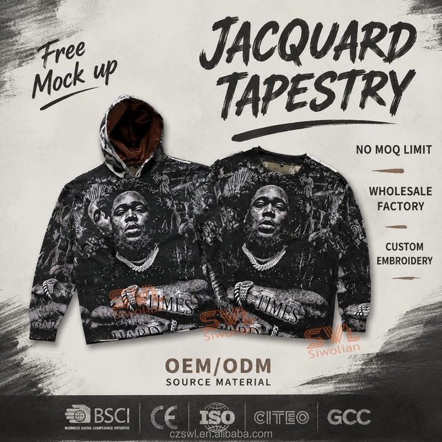 Hip Hop 2027 Custom Design Tapestry Clothing Anime Character Hoodie Women's Streetwear Plus Size Woven Hoodies