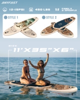 Planche de SUP gonflable Fly Eagle 11' unisexe en PVC, portable, 12,5 kg, paddle surf, paddleboarding en mer, ensemble complet pour lacs