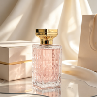 Flacon de parfum vide en verre 30ml 50ml 100ml, base rectangulaire lourde, col serti, flacon pulvérisateur de luxe personnalisé