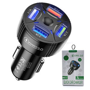 Prix usine sans fil multi Ports QC3.0 quatre chargeur de voiture USB 2.1A QC3.0 adaptateur de voiture rapide de charge rapide pour chargeur de téléphone - Product Image 1