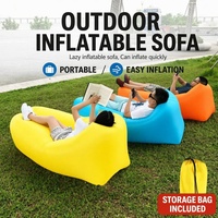 Canapé gonflable inclinable portable et imperméable pour l'extérieur, la plage, le camping, les voyages et la chambre à coucher, sans pompe