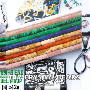 Perles en cristal d'agate naturelles en vrac, tube rond 4*13mm, pour la création de bijoux DIY, idéales pour le positionnement cylindrique - Vente en gros - Product Image 2