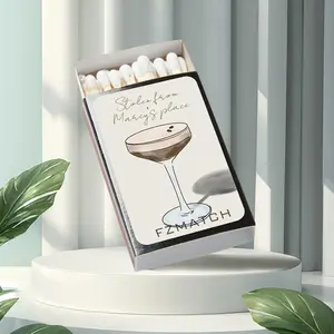 Sesuai Untuk cerutu Custom Paperbooks Matchbook sebagai hadiah promosi kotak kertas rumah tangga cocok dengan personalisasi berwarna kotak korek api Gambar