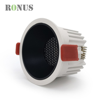 Spot encastré COB à économie d'énergie IP44 15W, éclairage d'hôtel, projecteur encastré au plafond 18W
