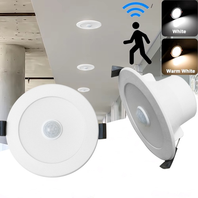 Sensor Downlight LED Lighting Motion Sensor 8W 9W Smart Home LED Spot Light ip44 Entrance Hallway Corridor Staircase Warehouse