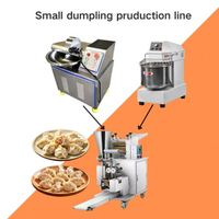 Ligne automatique de fabrication de raviolis avec coupeur à bol, machine à mélanger la pâte et équipement commercial de traitement des raviolis