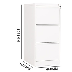 Gõ xuống cấu trúc văn phòng/đồ nội thất nhà 3 ngăn kéo thép dọc lưu trữ Tủ hồ sơ - Product Image 1