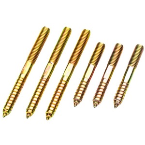 Vis à bois M4 M5, goujons métalliques pour bois, <span class=keywords><strong>double</strong></span> extrémité, fixation de meubles, vis autotaraudeuses, goujons filetés pour bois - Product Image 2