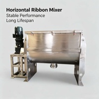 Mélangeur à tambour WLDH personnalisé, mélangeur à ruban horizontal 500L, 3kW, machine de mélange en acier inoxydable