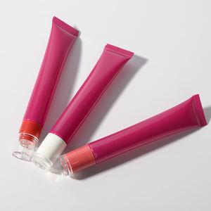 Tubo de bálsamo labial vacío Fabricante Tubo de brillo de labios de 8-30ml con aplicador circular de silicona Contenedor de tubo para apretar bálsamo labial - Product Image 3