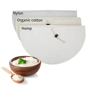 Filtro de náilon para iogurte, filtro de algodão orgânico fácil de transportar