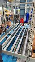 Système de rayonnage à roulettes FR en acier robuste, à flux gravitaire FIFO, modulaire, extensible, avec caractéristiques de sécurité et capacité de charge élevée pour le stockage
