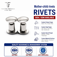 TianFang OEM ODM Rivets mâles et femelles en acier inoxydable 304 à tête ronde, vis mère-enfant pour chaises et quincaillerie de meubles