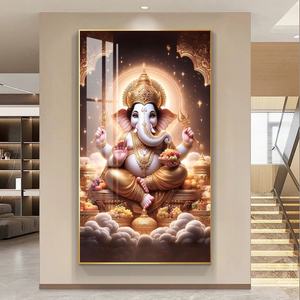 Arte de Pared Personalizado al por Mayor para Decoración del Hogar, Pintura de Porcelana de Cristal, Estatua Abstracta de Elefante, Pintura de Dios, Arte LED - Product Image 5
