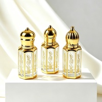 Flacon de parfum miniature de luxe arabe en verre transparent de 3 ml et 6 ml avec bouchon à vis, idéal pour les huiles parfumées et les voyages