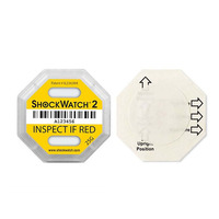 Autocollant adhésif personnalisé avec logo, capteur d'impact 25G, forte adhérence, indicateur d'impact pour l'expédition, avertisseur de choc pour le transport