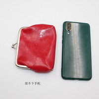 Logo Kustom 4 Inci Kantong Koin Macan Tutul Dompet Wanita Kunci Tas Kosmetik Gesper Tas Clutch Tas Lipstik Penutupan Snap