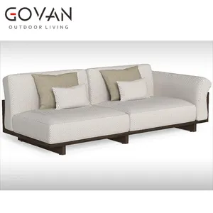 Nuovo Design mobili da esterno Patio Hotel Villa giardino Set di divani componibili in legno massello di Teak