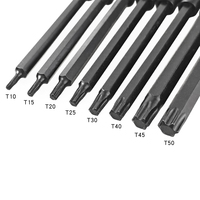 Embouts Torx de qualité industrielle 1/4 pouce T10 T50 100 mm pour tournevis électrique, visseuse à chocs et outils à cliquet