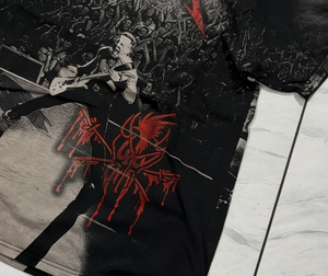 เสื้อยืดวงดนตรีเฮฟวีเมทัลสำหรับผู้ชาย MZN แบบสั่งทำพิเศษ ลายวินเทจขาดๆ เสื้อยืดทรงหลวม สไตล์สตรีทแวร์สำหรับคอนเสิร์ต - Product Image 4