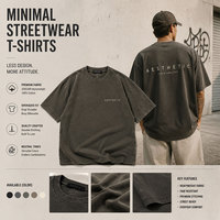 T-shirts Streetwear Personnalisés de Marque de Luxe Qualité Supérieure Coton Lourd 240 GSM Coupe Oversize Design 2026