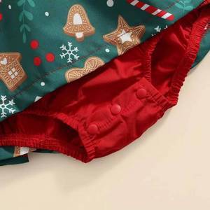 Combinaison de Noël pour bébé fille HP Wholesale Fly Sleeve V Neck CFPD-031 - Product Image 2
