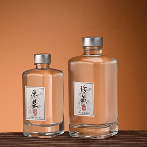 LOGO/étiquette personnalisé en usine vente en gros <span class=keywords><strong>bouteille</strong></span> <span class=keywords><strong>de</strong></span> spiritueux 250ml 500ml whisky tequila vodka gin <span class=keywords><strong>rhum</strong></span> <span class=keywords><strong>bouteille</strong></span> <span class=keywords><strong>de</strong></span> liqueur en verre - Product Image 2
