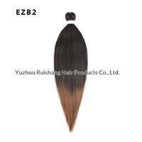 Vente directe usine Commerce extérieur PVC ignifuge basse température, cheveux synthétiques effet duveteux à double trame, modèle EZB EZ Braids