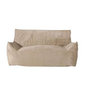 Fila Velveteen 2-Seater Modern Design Oversized <b>Bean</b> <b>Bag</b> <b>Sofa</b> Comfortable with Armrests - Product Image 4