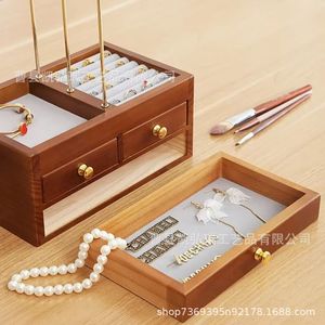 Nuevo expositor de joyería multifuncional de madera para escritorio, para collares, pulseras, pendientes, relojes y otros adornos. - Product Image 1