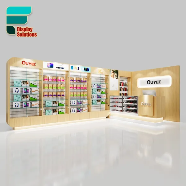 Einkaufs zentrum Handy Kiosk Shop Mobile Innen architektur Custom Retail Store Innen architektur Service Handy Reparatur Kiosk