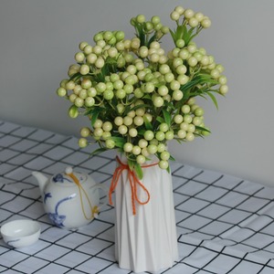 Bayas Artificiales de 8 Ramas, Frutos <span class=keywords><strong>Rojos</strong></span> de Poliéster, Arándanos, Cerezas, Decoraciones para Acción de Gracias, Año Nuevo, Navidad y Bodas - Product Image 3