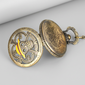 Reloj de Bolsillo de Cuarzo con Diseño Retro de Anime Monkey D. Luffy Straw Hat Crew, 4 Diseños, para Estudiantes como Regalo Promocional - Product Image 4