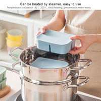 Boîte à goûter pour enfants, récipient de stockage pour aliments pour bébés avec couvercle, silicone de qualité alimentaire sans BPA, réutilisable, compatible micro-ondes, 4 compartiments