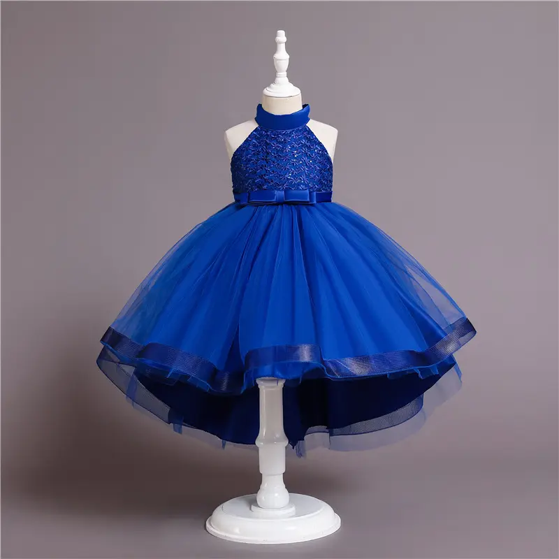 High Quality Large Stock Wholesale Frock Cotton Birthday Party Ball Gown Baby Girls Kids Fashion Dresses