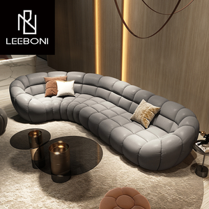 Muebles multifunción para el hogar hechos a medida, Tela Gris eléctrica, muebles italianos de lujo para sala de estar, sofá moderno - Product Image 3