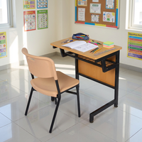 Ensemble de mobilier scolaire standard du gouvernement philippin, bureau et chaise, pour les élèves du primaire, du secondaire et des universités