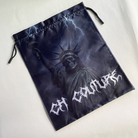 Sac de protection en satin numérique personnalisé avec cordon de serrage pour chapeaux, perruques, chaussures, sacs à main et bijoux – Luxe et élégance