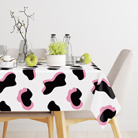 Lot de 3 nappes jetables en plastique à imprimé vache rose, 54x108 pouces, pour fête d'anniversaire, discothèque, baby shower et décoration de pique-nique